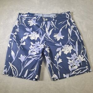 Polo Golf Ralph Lauren Shorts Mens 32 Blue Spyglass Ink Floral Tailored Stretch